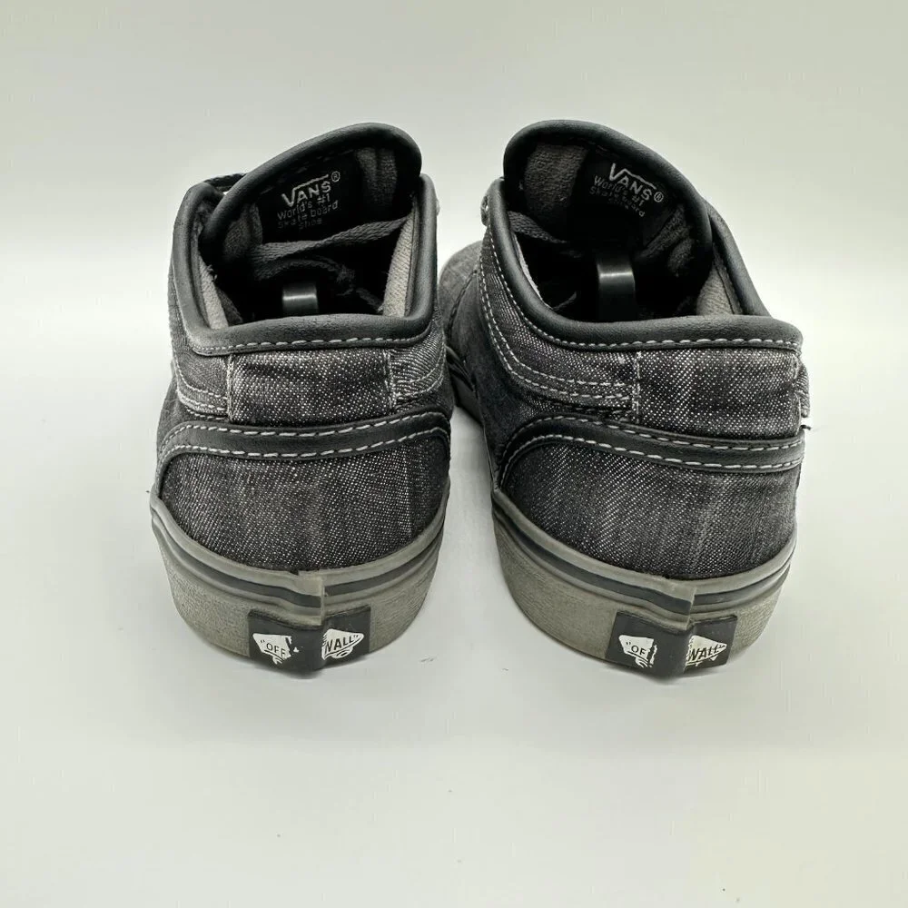 Vans Chukka Low Youth Dark Grey Denim & Pewter Skate Shoes Sz 4.5